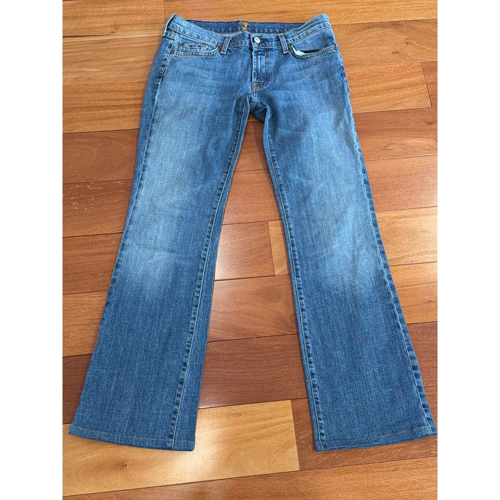 7 For All Mankind Bootcut Jeans Womens Blue Medium Wash U075080UCC-055U Size 30